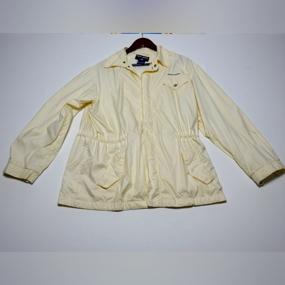 Vintage Polo Sport RL Woman’s Golf Raincoat off-White size Medium - Picture 1 of 6